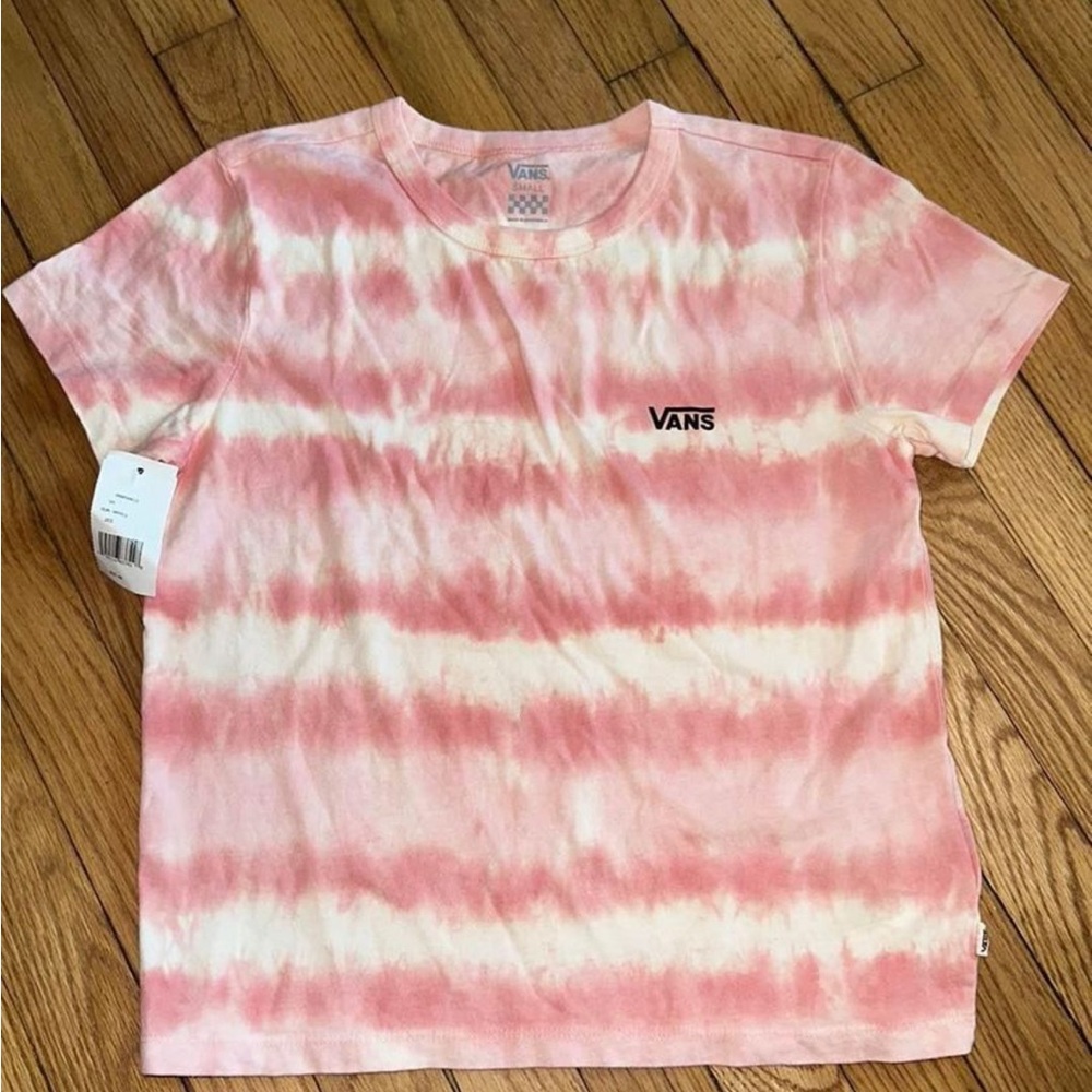 Vans Pink and White Tie-Dye Tee
